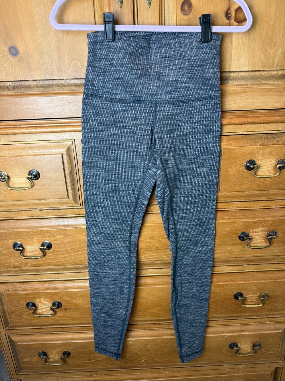 lululemon athletica Heathered Charcoal Gray and Black High-Rise Leggings